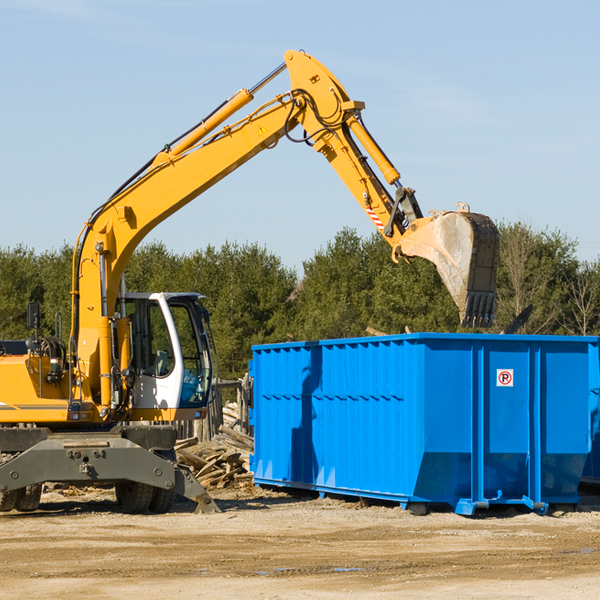 are there any restrictions on where a residential dumpster can be placed in Friendsville